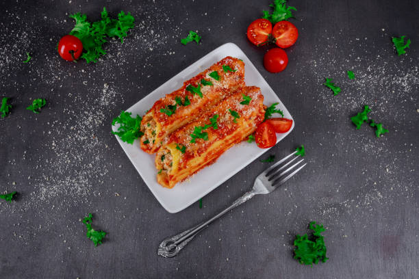 Cannelloni filled with vegetables