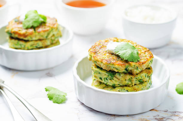 Zucchinis and feta cheese cutlets