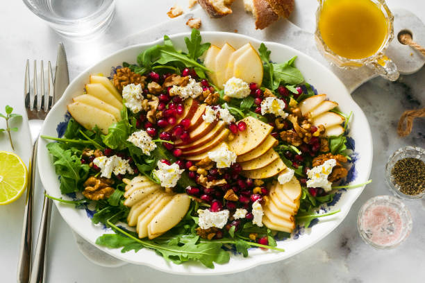 Pear and pomegranate salad