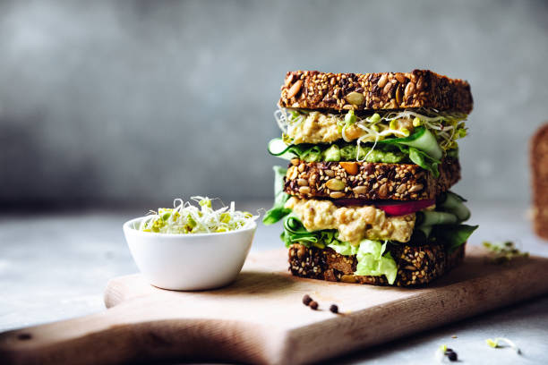 Sandwich with chickpea salad