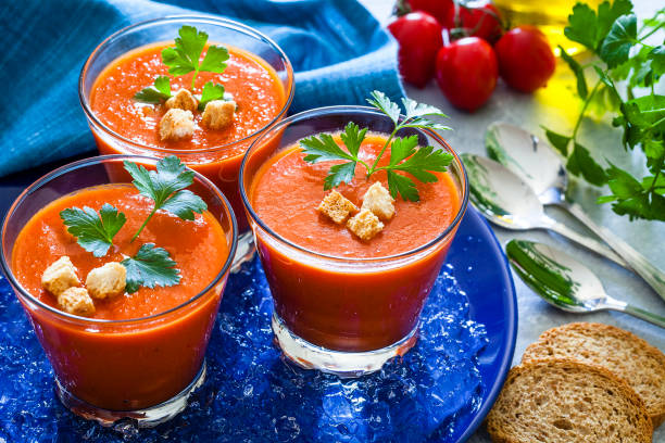 Gazpacho soup with tomatoes
