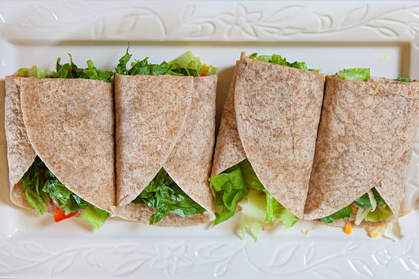 Whole wheat tortilla with chicken